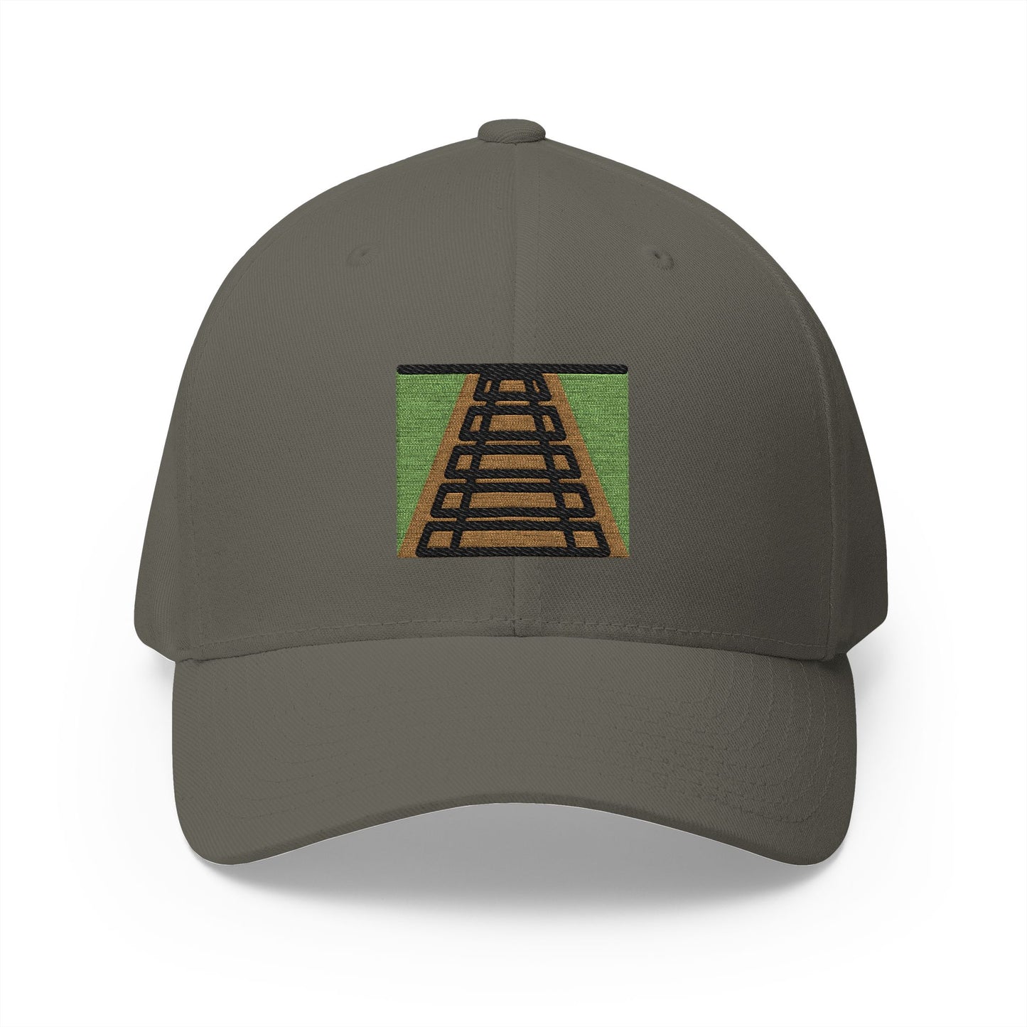 Railway Track Emoji Olive Cap – Premium by Capmoji