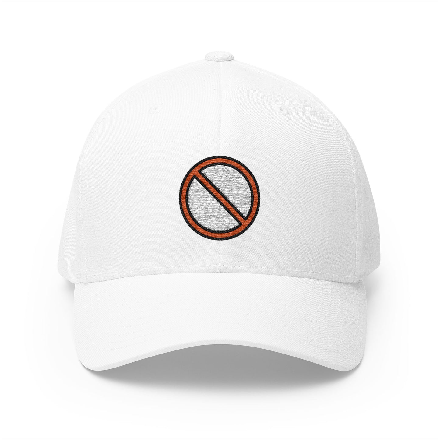 Prohibited Emoji White Cap – Premium by Capmoji
