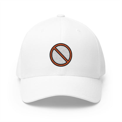 Prohibited Emoji White Cap – Premium by Capmoji