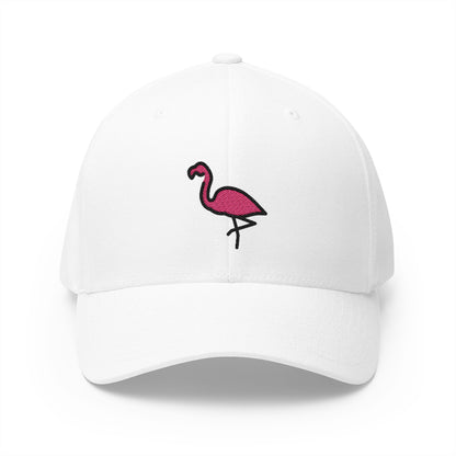 Flamingo Emoji White Cap – Premium by Capmoji