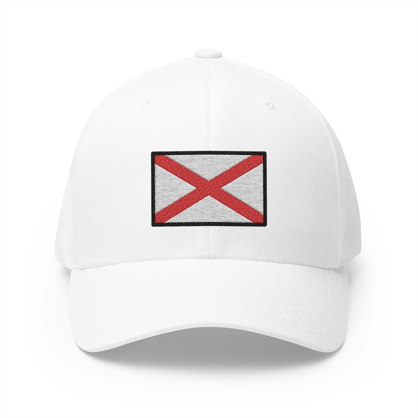 Alabama Flag Emoji White Cap – Premium by Capmoji