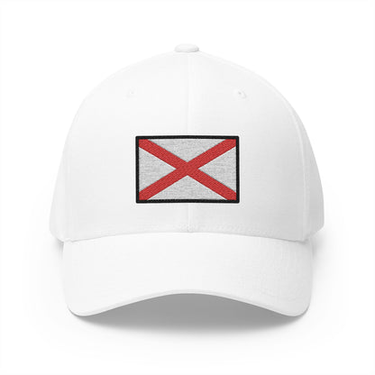 Alabama Flag Emoji White Cap – Premium by Capmoji