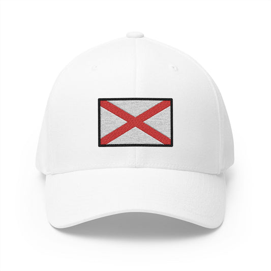 Alabama Flag Emoji White Cap – Premium by Capmoji