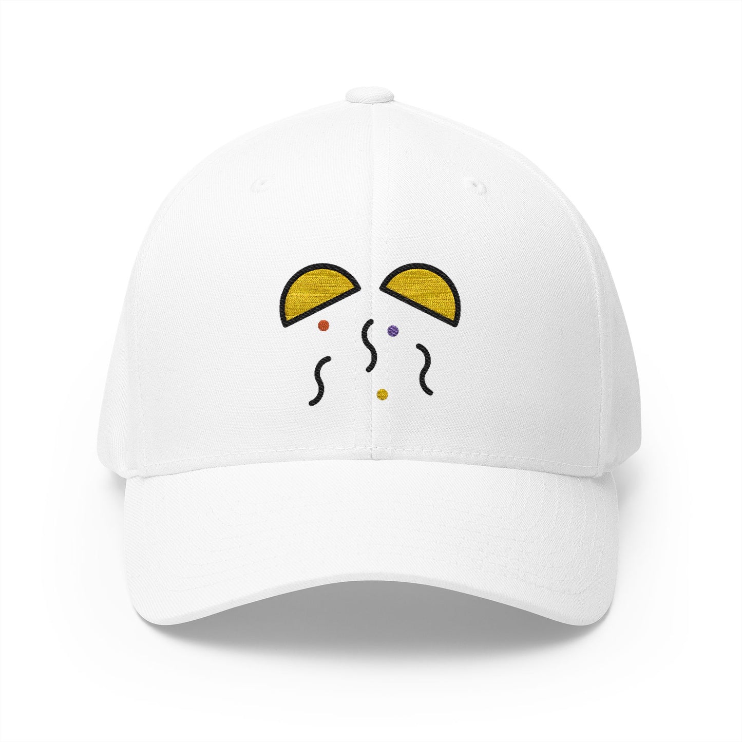 Confetti Ball Emoji White Cap – Premium by Capmoji