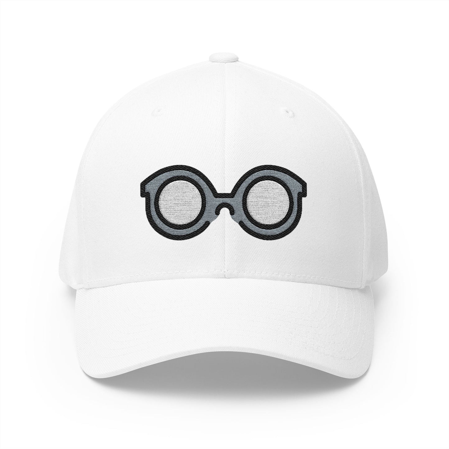Glasses Emoji White Cap – Premium by Capmoji