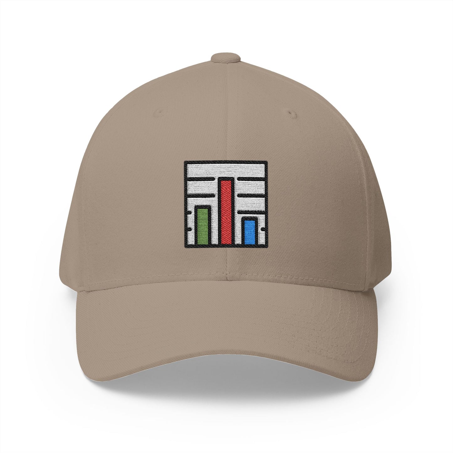 Bar Chart Emoji Khaki Cap – Premium by Capmoji