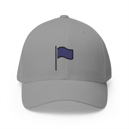 Black Flag Emoji Grey Cap – Premium by Capmoji