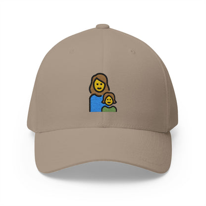 Family: Woman, Girl Emoji Khaki Cap – Premium by Capmoji