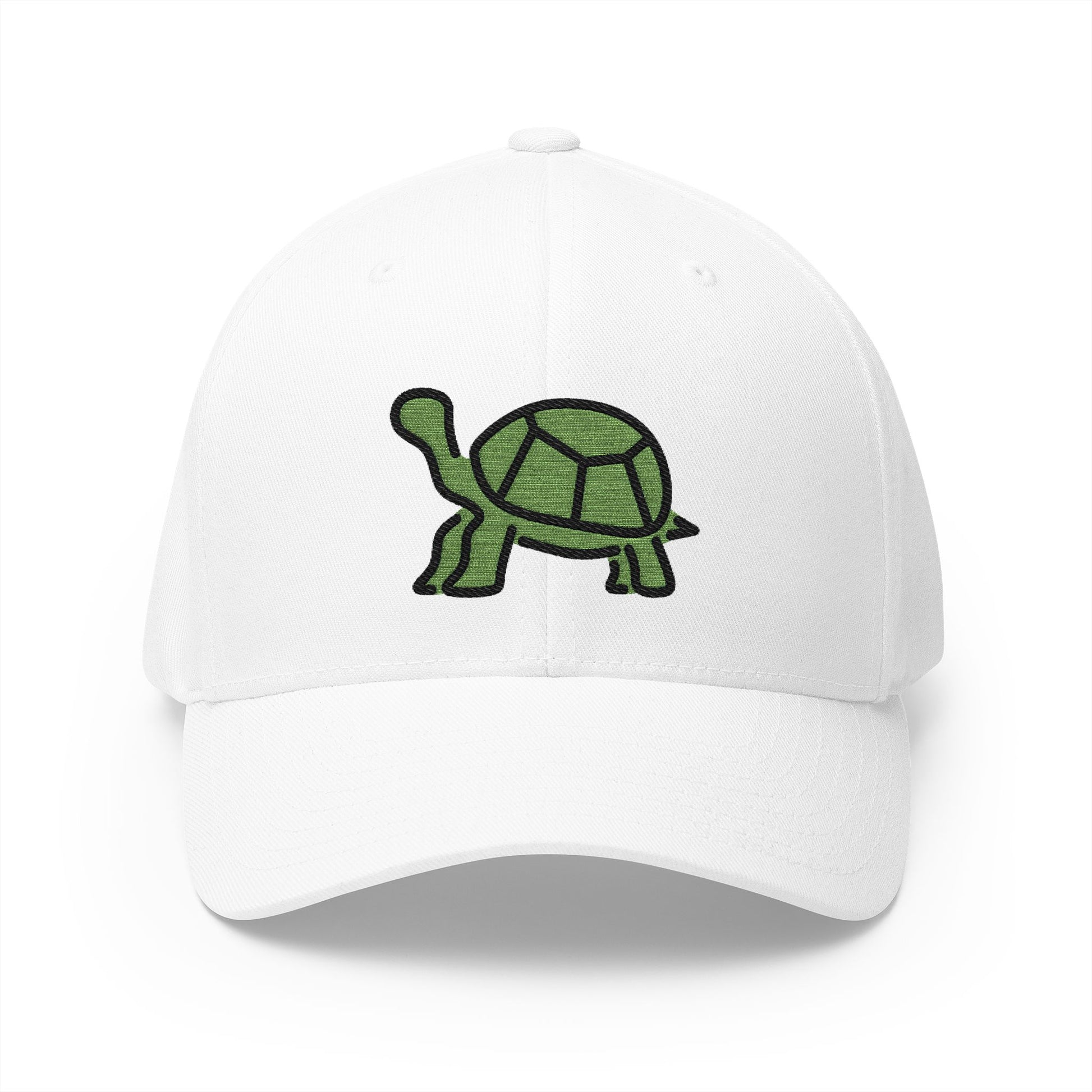 Turtle Emoji White Cap – Premium by Capmoji