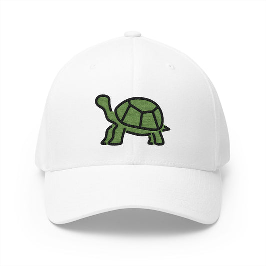 Turtle Emoji White Cap – Premium by Capmoji