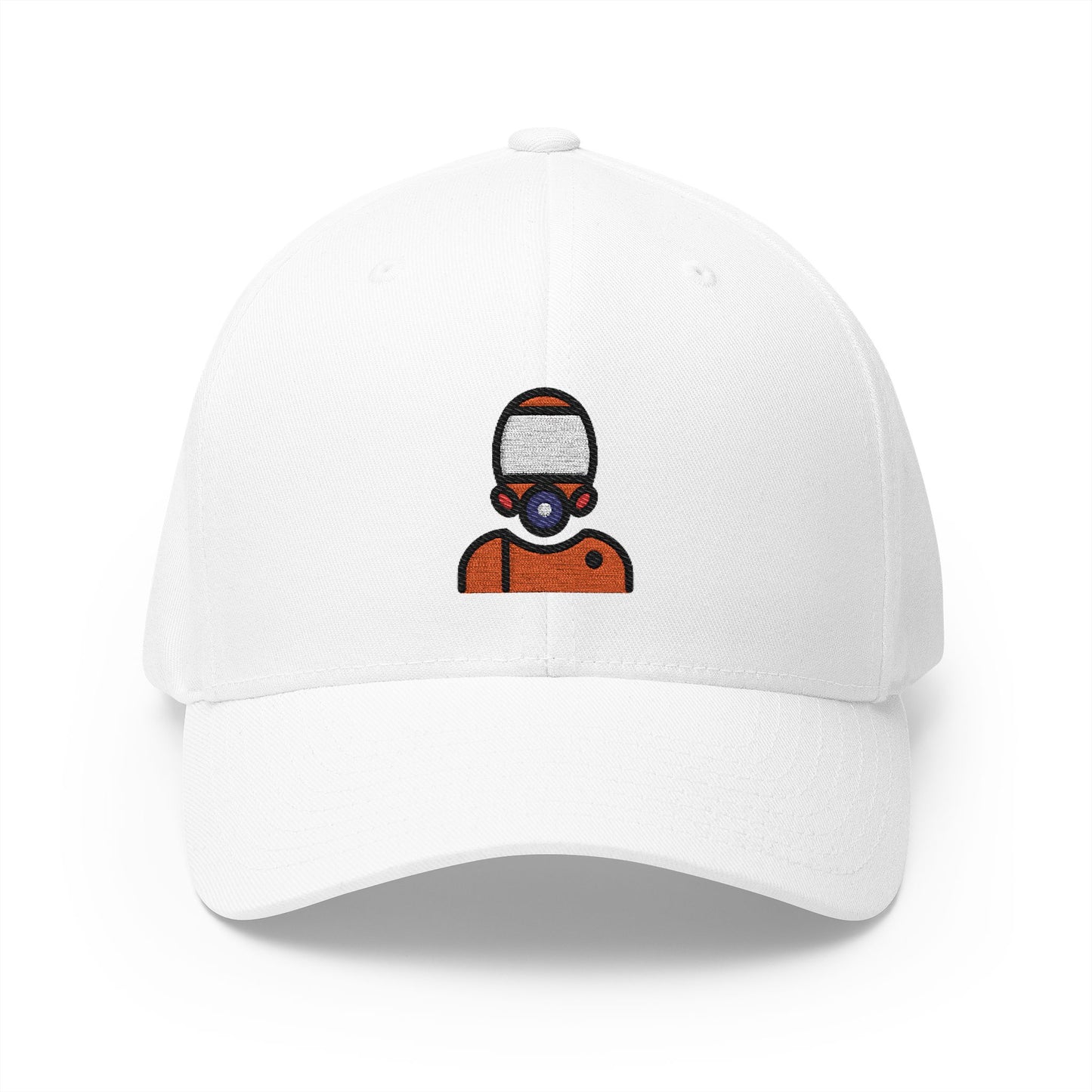 Nuclear Protection Emoji White Cap – Premium by Capmoji
