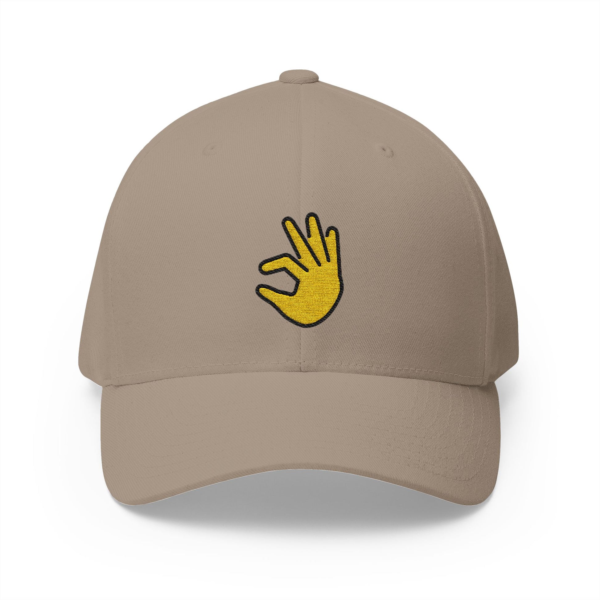 Pinching Hand Emoji Khaki Cap – Premium by Capmoji