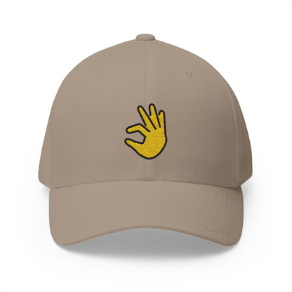 Pinching Hand Emoji Khaki Cap – Premium by Capmoji