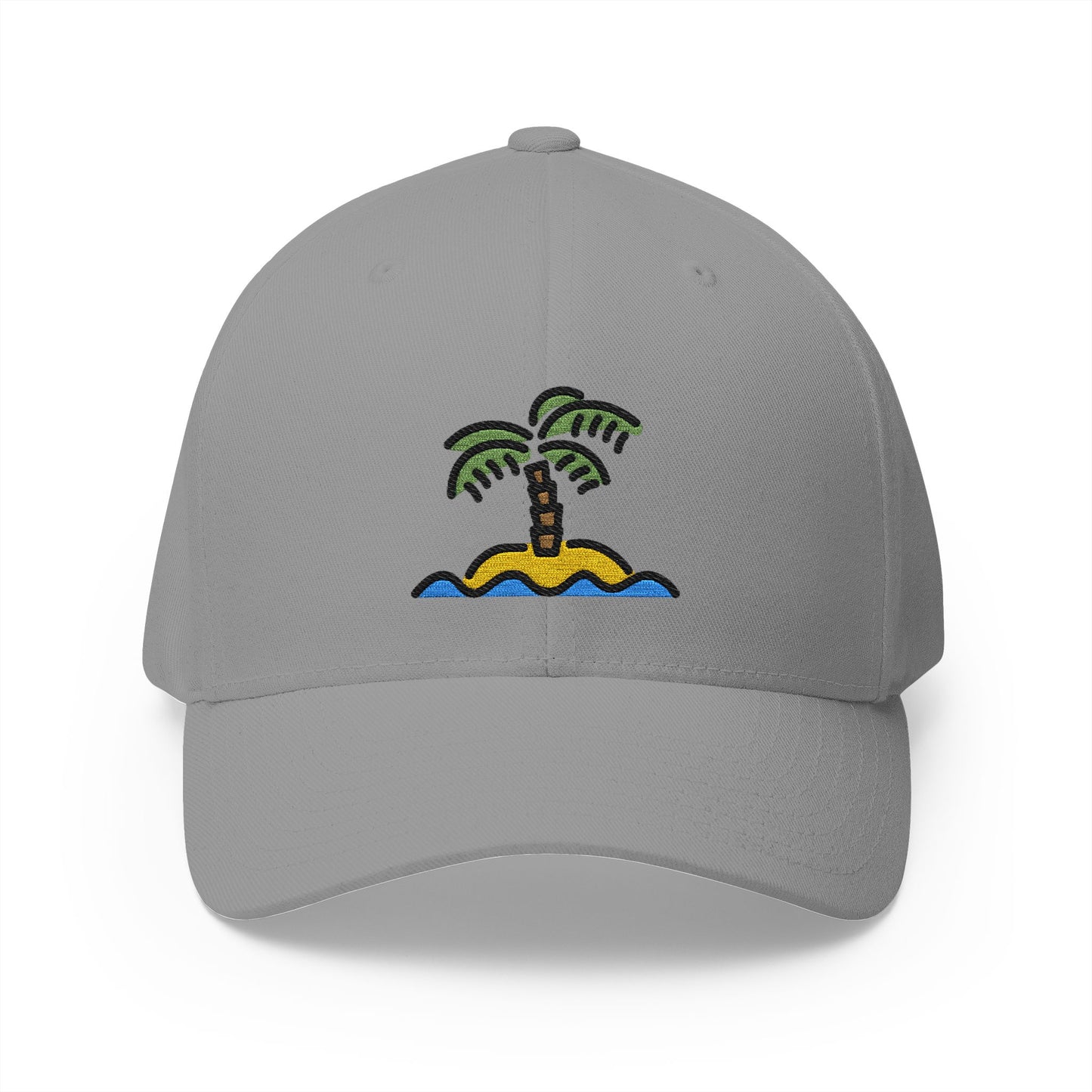 Desert Island Emoji Grey Cap – Premium by Capmoji