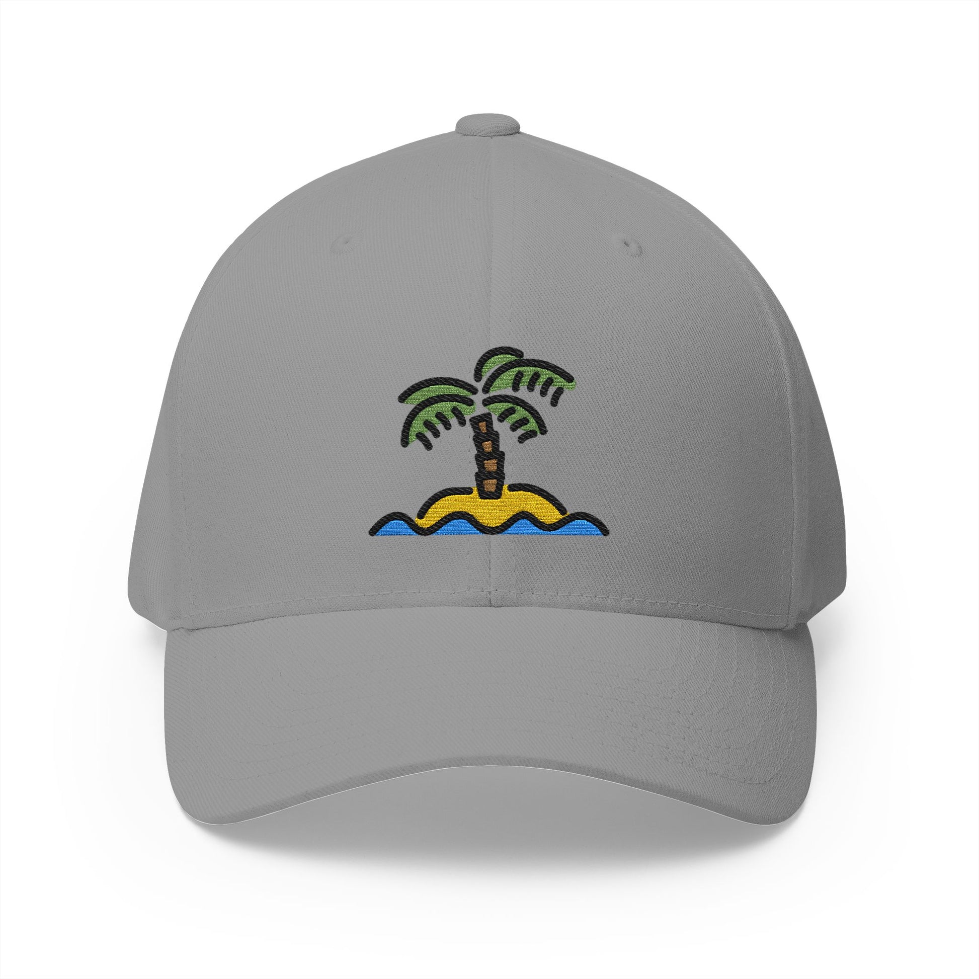 Desert Island Emoji Grey Cap – Premium by Capmoji