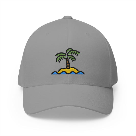 Desert Island Emoji Grey Cap – Premium by Capmoji