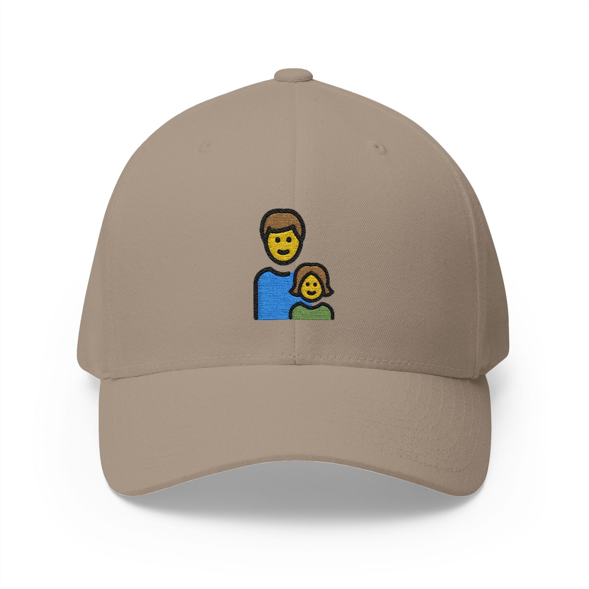 Family: Man, Girl Emoji Khaki Cap – Premium by Capmoji
