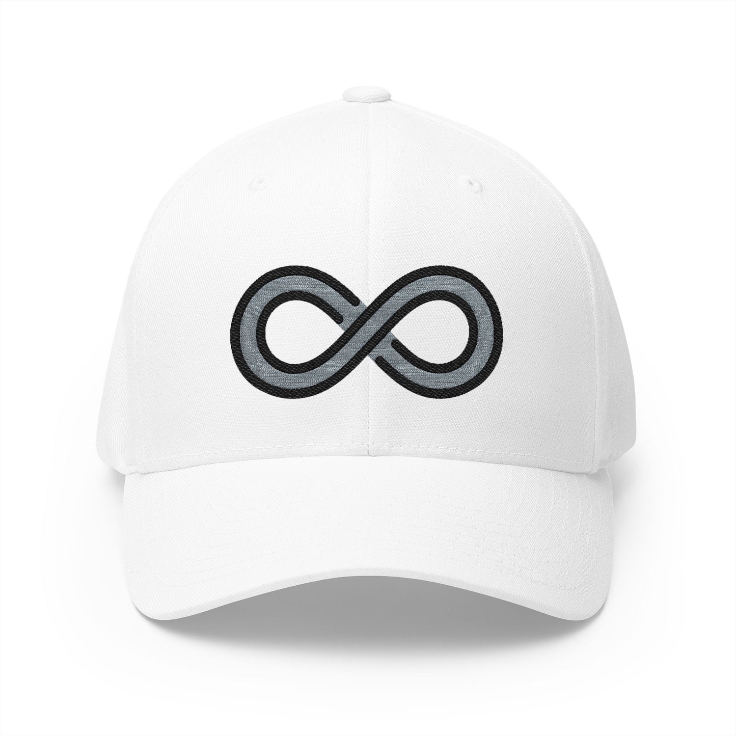 Infinity Emoji White Cap – Premium by Capmoji