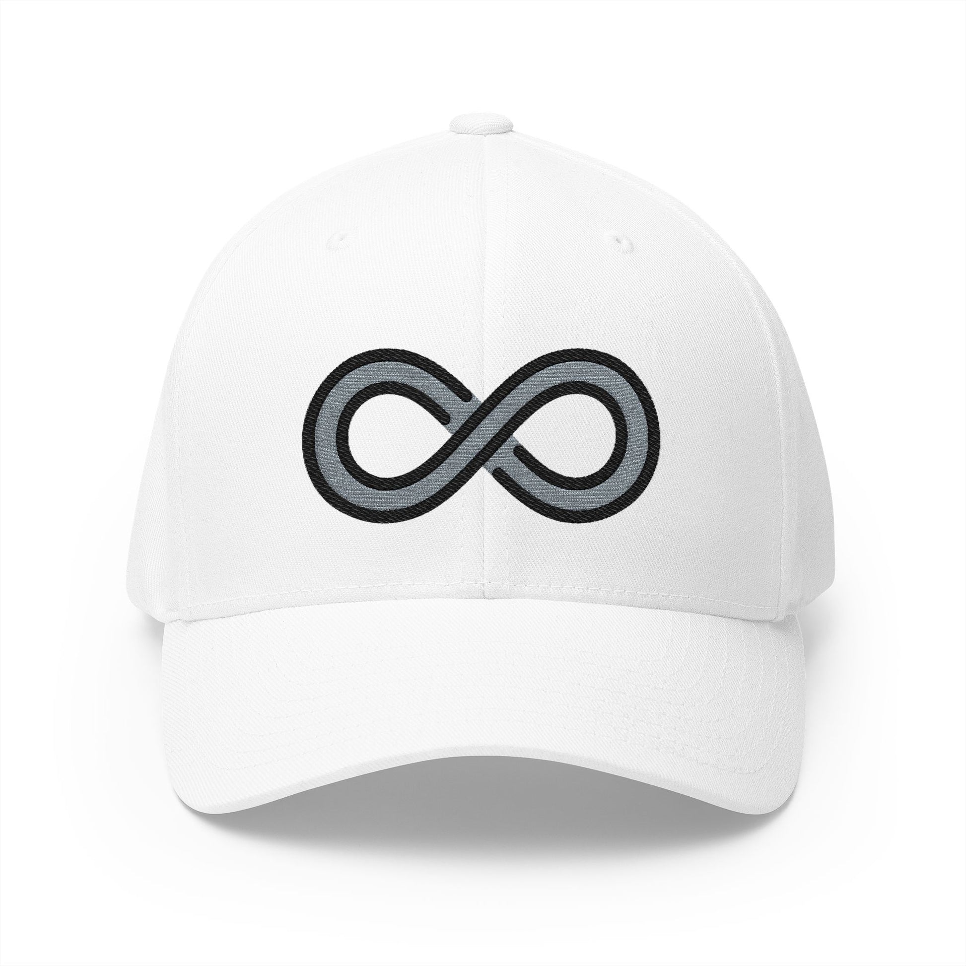 Infinity Emoji White Cap – Premium by Capmoji
