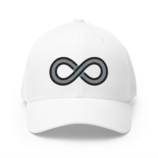 Infinity Emoji White Cap – Premium by Capmoji