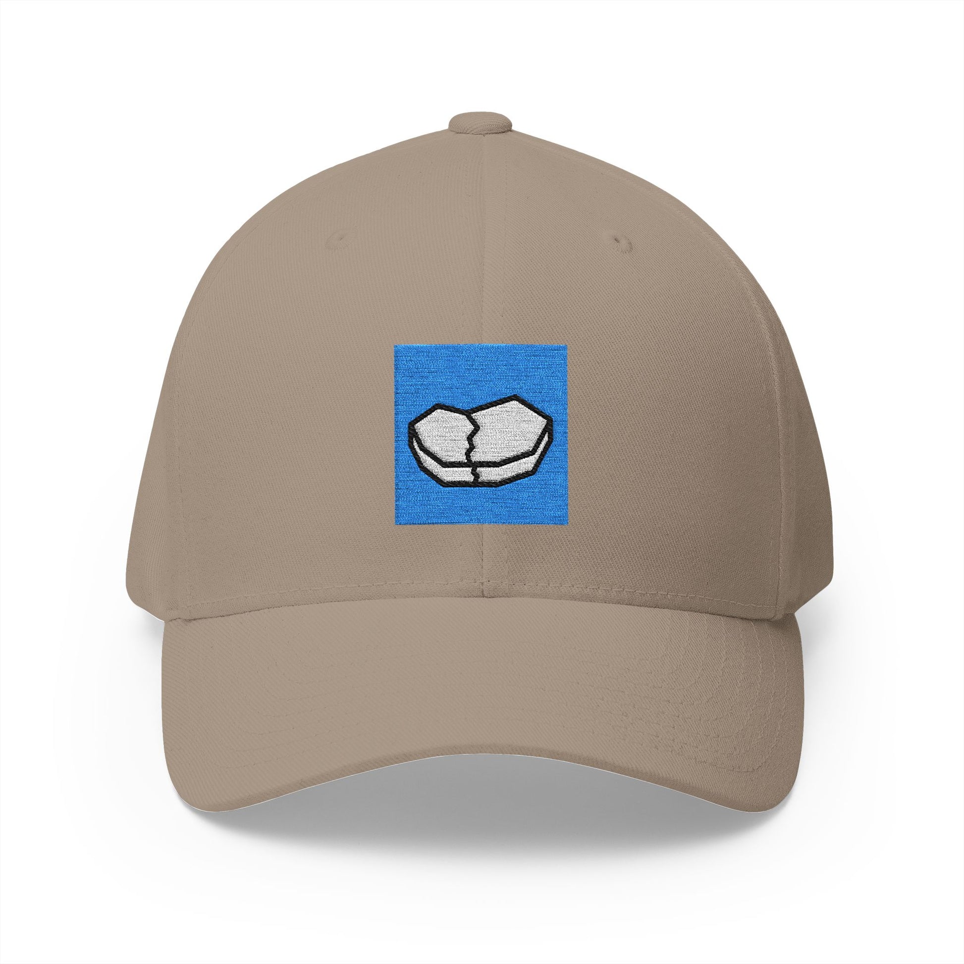 Floating Ice Broken Emoji Khaki Cap – Premium by Capmoji