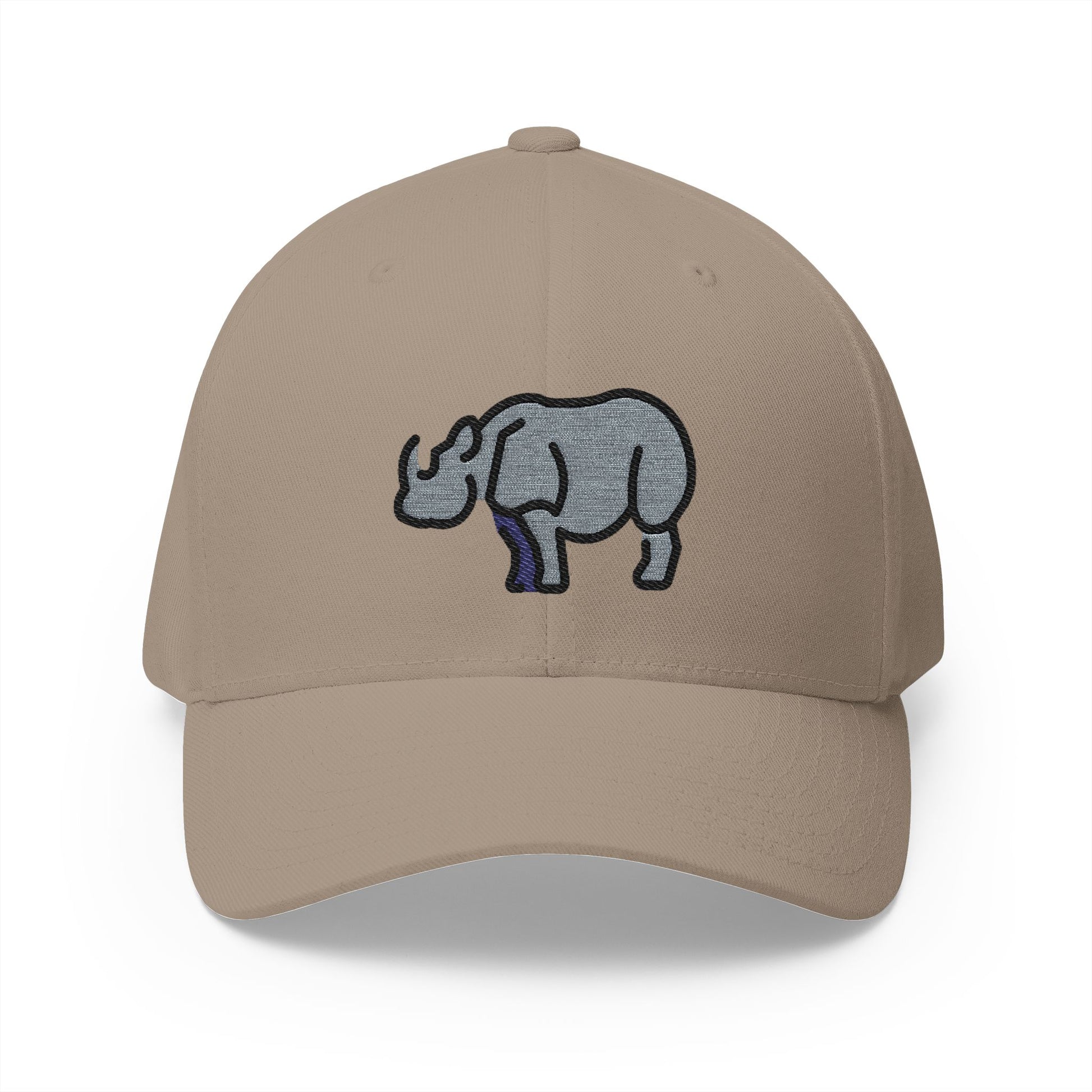 Rhinoceros Emoji Khaki Cap – Premium by Capmoji