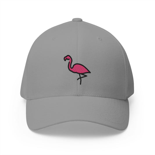 Flamingo Emoji Grey Cap – Premium by Capmoji