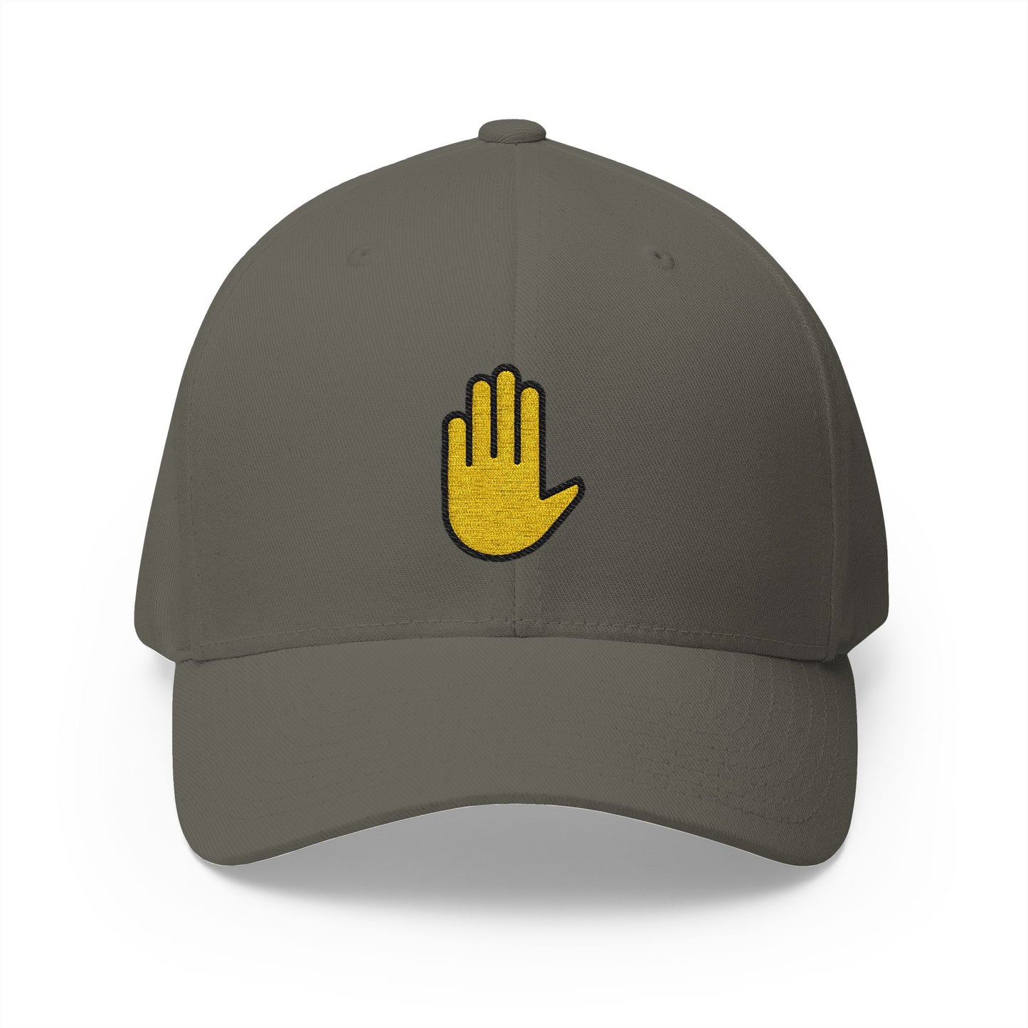 Raised Hand Emoji Olive Cap – Premium by Capmoji