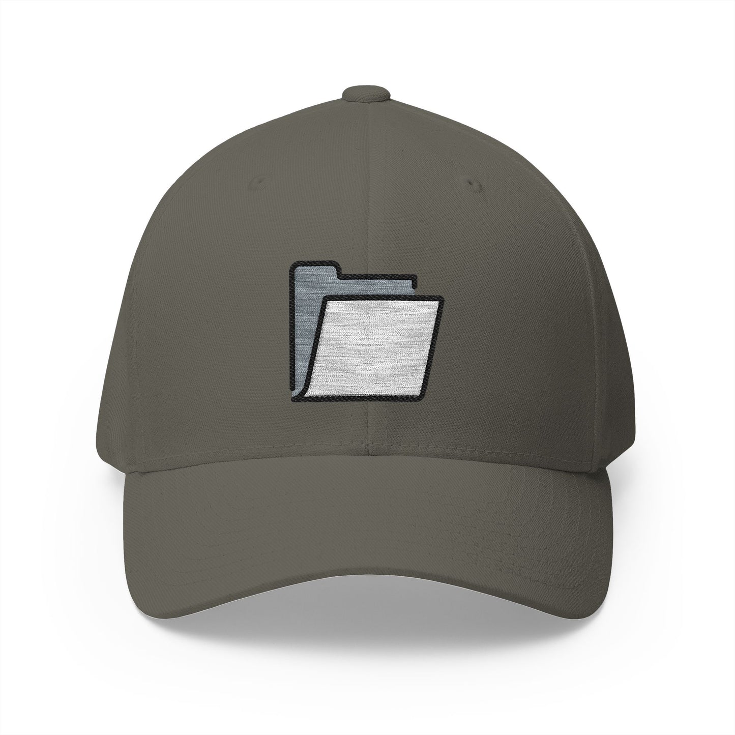 Open File Folder Emoji Olive Cap – Premium by Capmoji