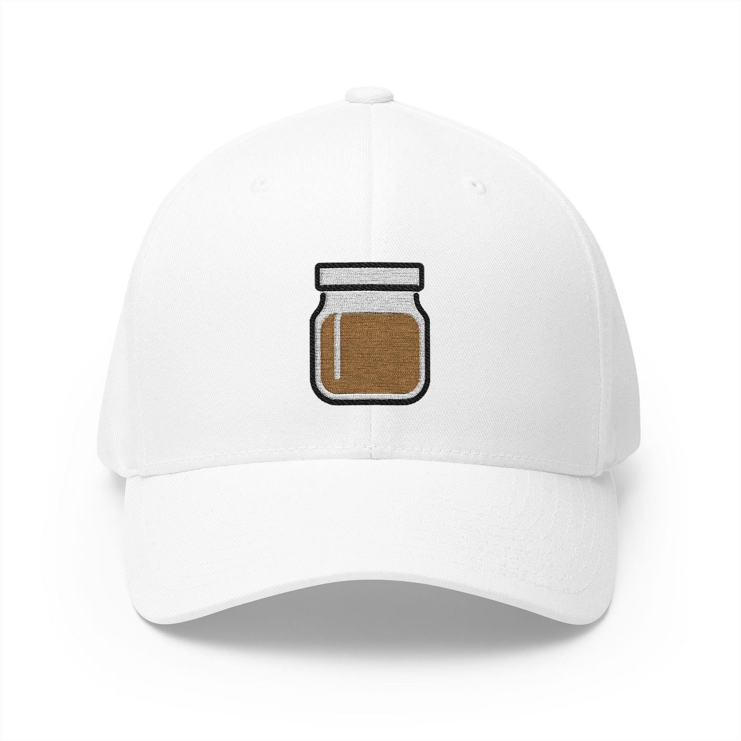 Jar With Brown Content Emoji White Cap – Premium by Capmoji