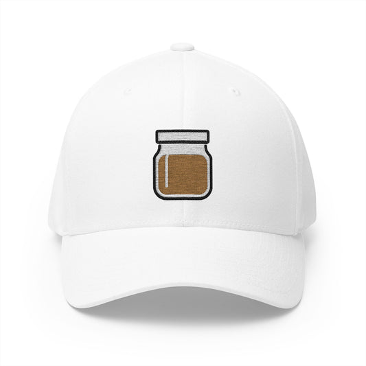 Jar With Brown Content Emoji White Cap – Premium by Capmoji
