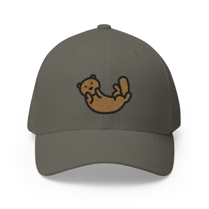 Otter Emoji Olive Cap – Premium by Capmoji
