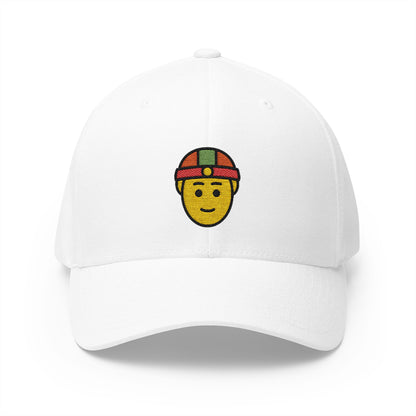 Person With Skullcap Emoji White Cap – Premium by Capmoji