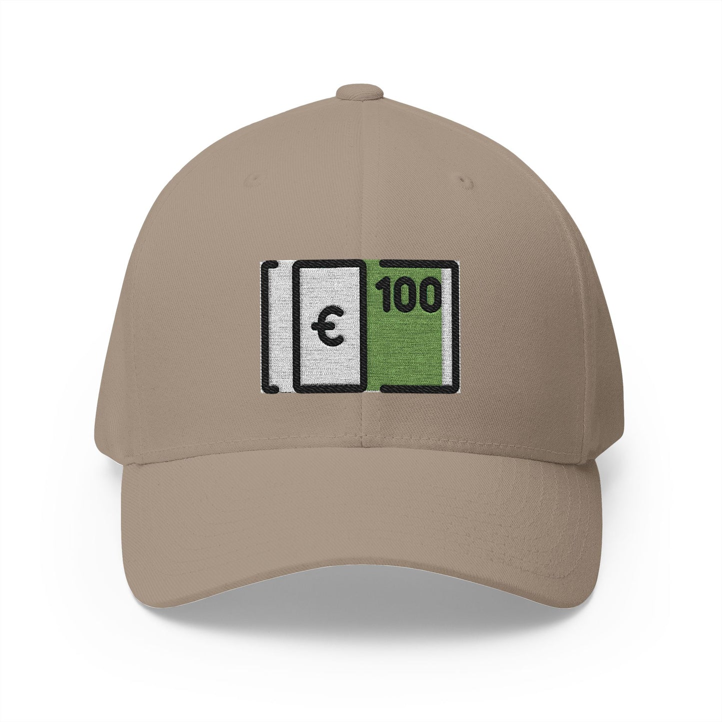Euro Banknote Emoji Khaki Cap – Premium by Capmoji