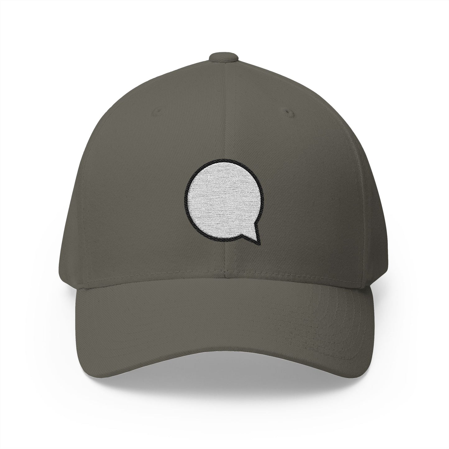 Left Speech Bubble Emoji Olive Cap – Premium by Capmoji