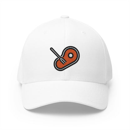Meat Consumption Emoji White Cap – Premium by Capmoji