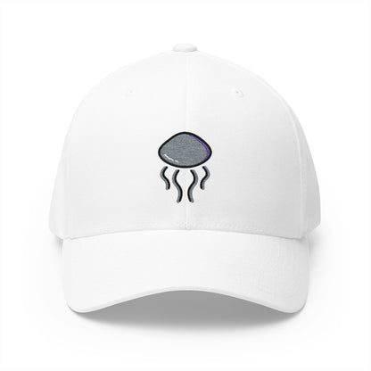 Jellyfish Emoji White Cap – Premium by Capmoji