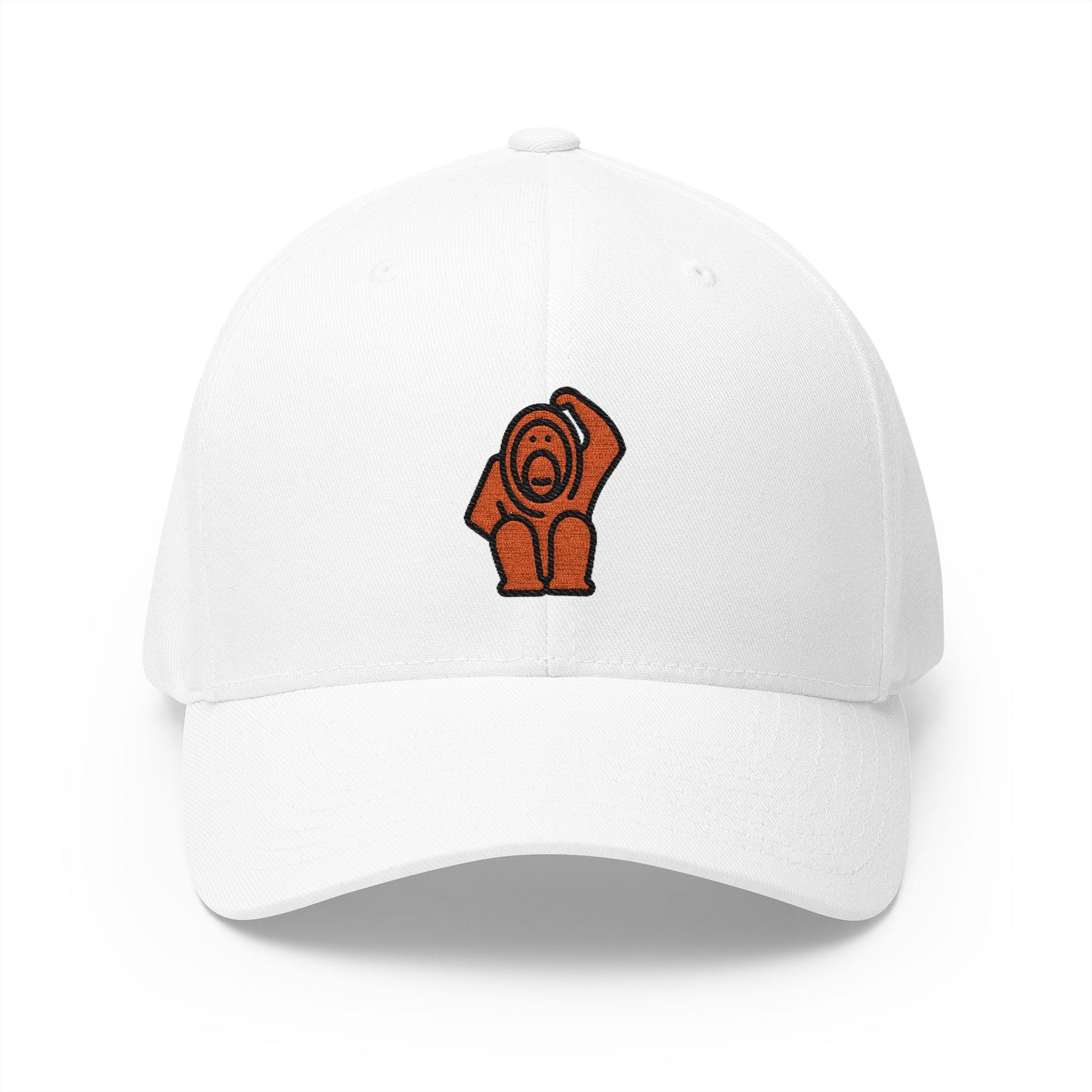 Orangutan Emoji White Cap – Premium by Capmoji