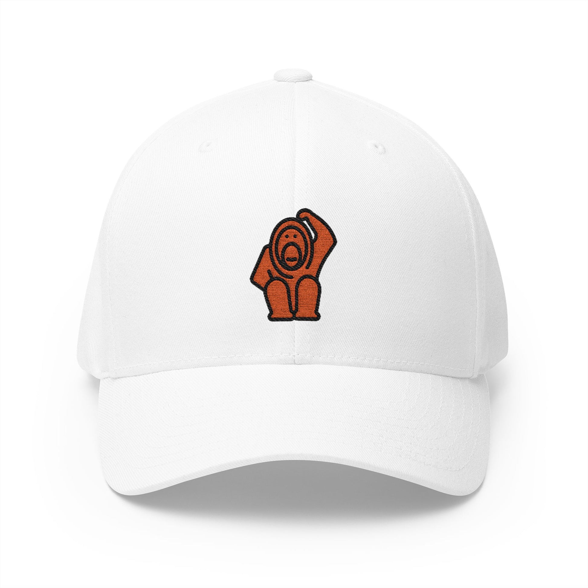 Orangutan Emoji White Cap – Premium by Capmoji