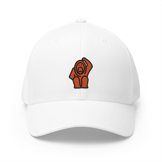 Orangutan Emoji White Cap – Premium by Capmoji