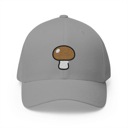 Brown Mushroom Emoji Grey Cap – Premium by Capmoji