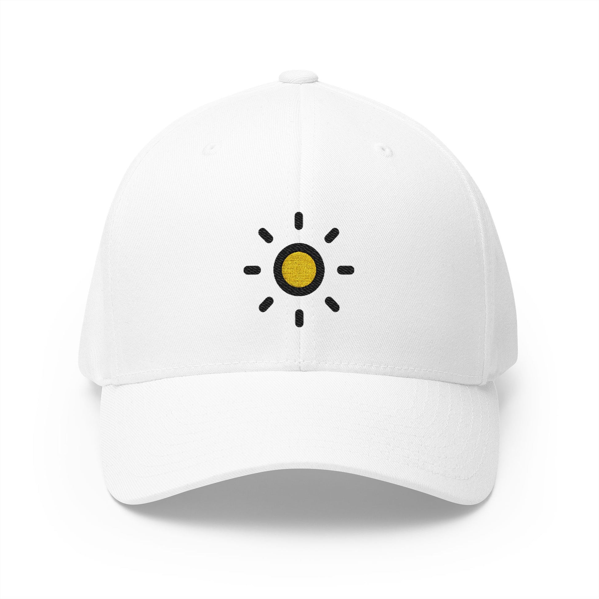 Dim Button Emoji White Cap – Premium by Capmoji