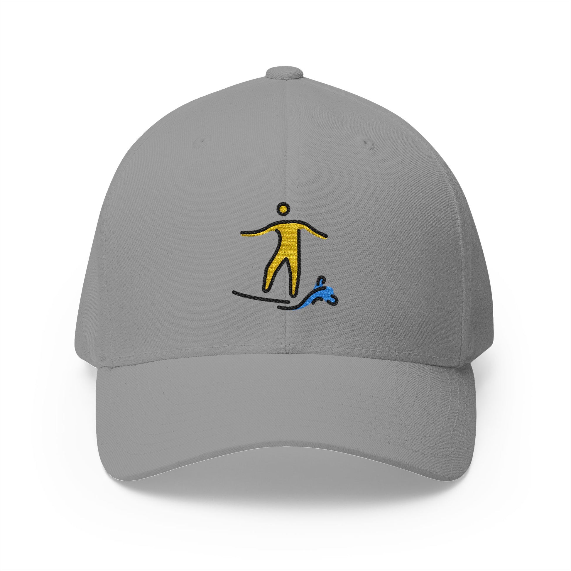 Person Surfing Emoji Grey Cap – Premium by Capmoji