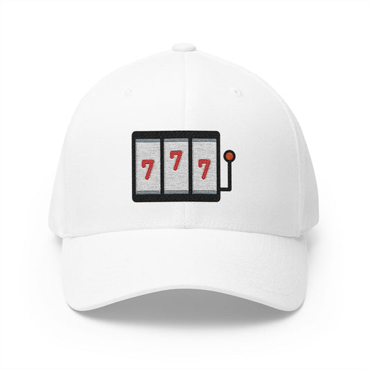 Slot Machine Emoji White Cap – Premium by Capmoji