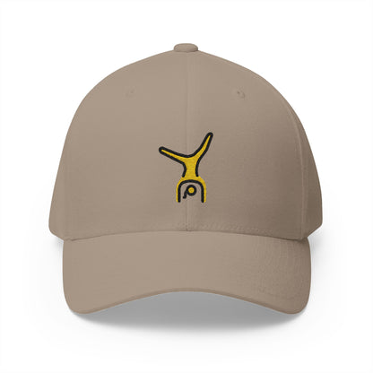 Woman Cartwheeling Emoji Khaki Cap – Premium by Capmoji