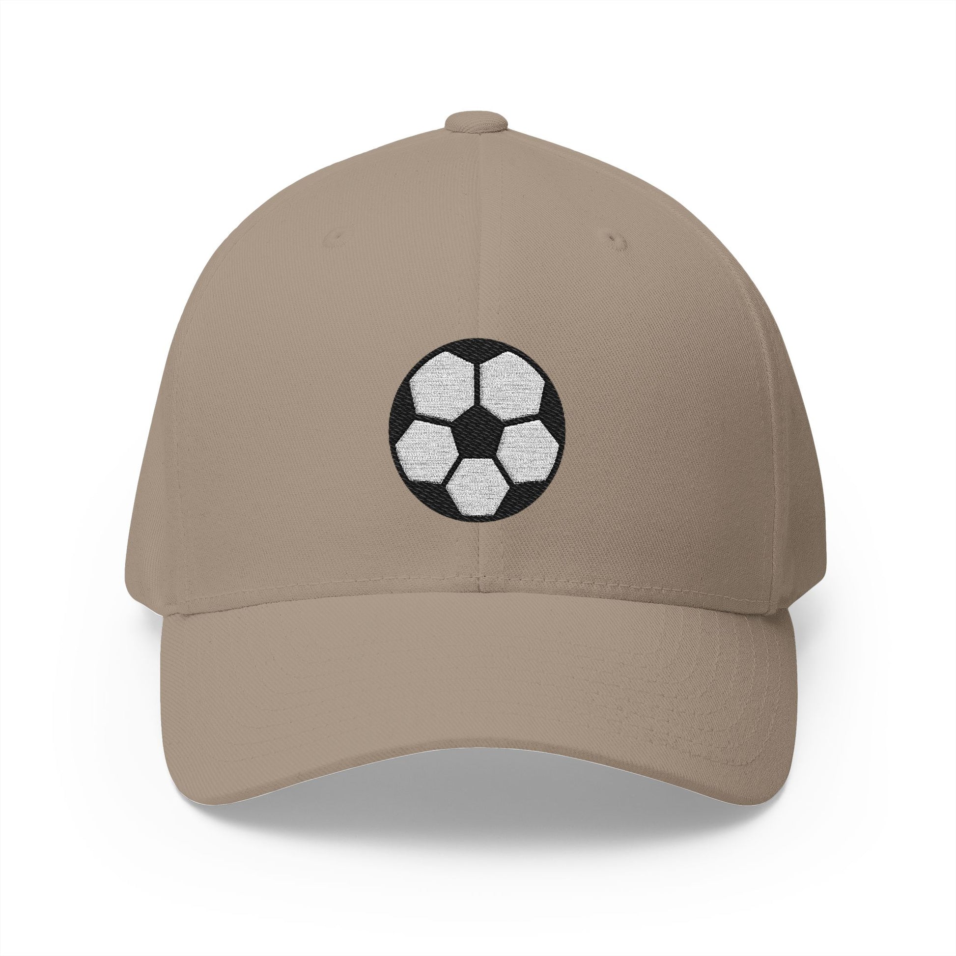 Soccer Ball Emoji Khaki Cap – Premium by Capmoji