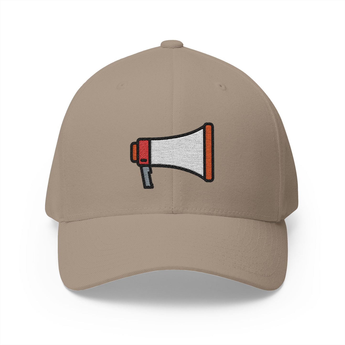 Megaphone Emoji Khaki Cap – Premium by Capmoji