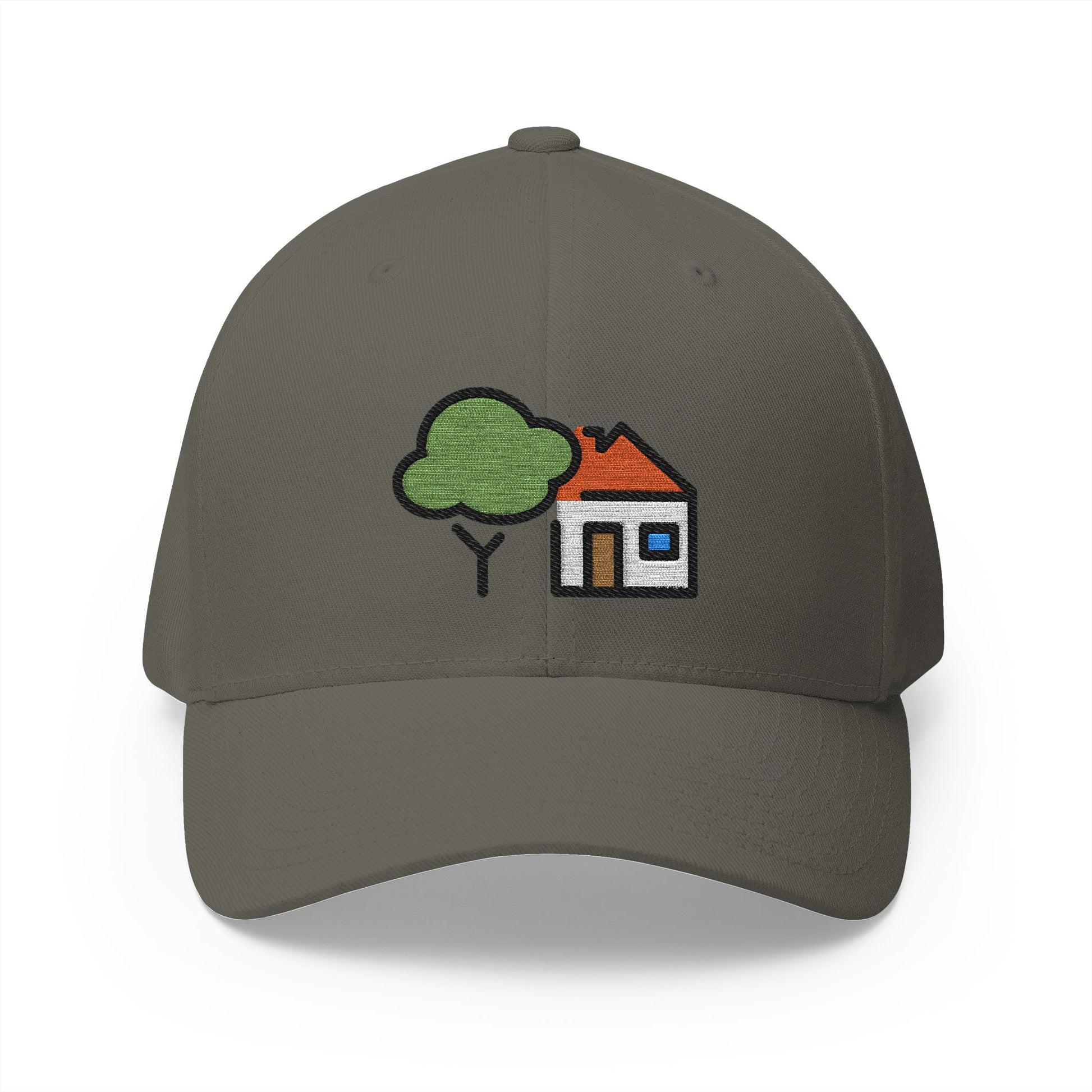 House With Garden Emoji Olive Cap – Premium by Capmoji