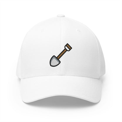 Shovel Emoji White Cap – Premium by Capmoji