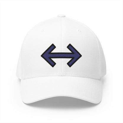 Left Right Black Arrow Emoji White Cap – Premium by Capmoji